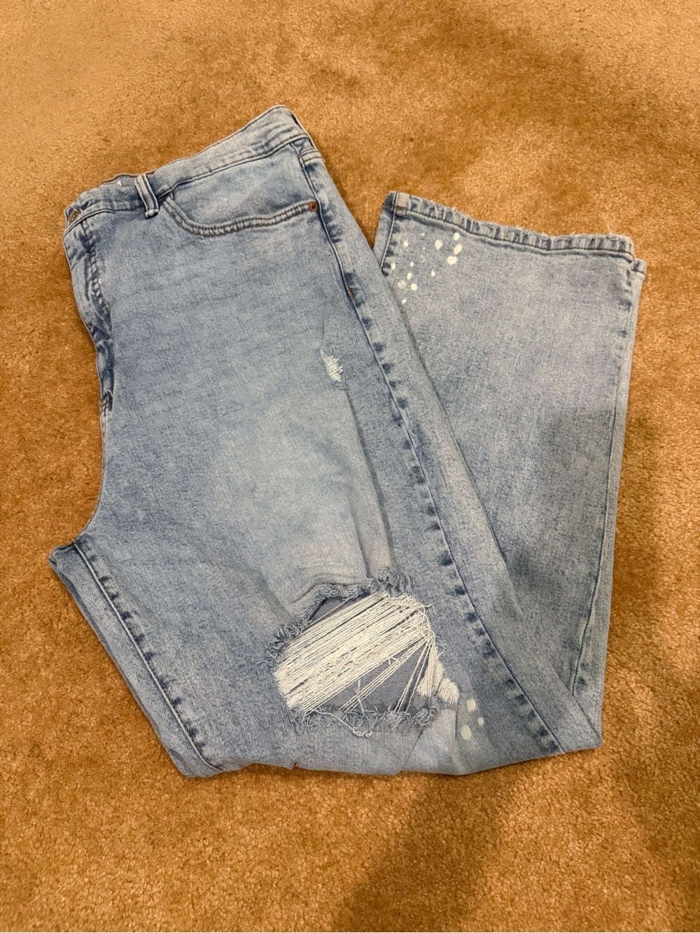 Light Blue Distressed Women's Jeans